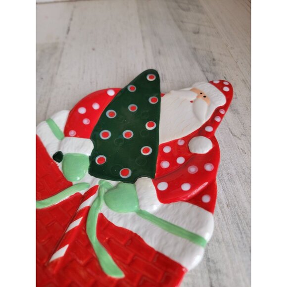 Raz vintage santa‎ claus shaped plate kitchen home decor xmas - Picture 4 of 6